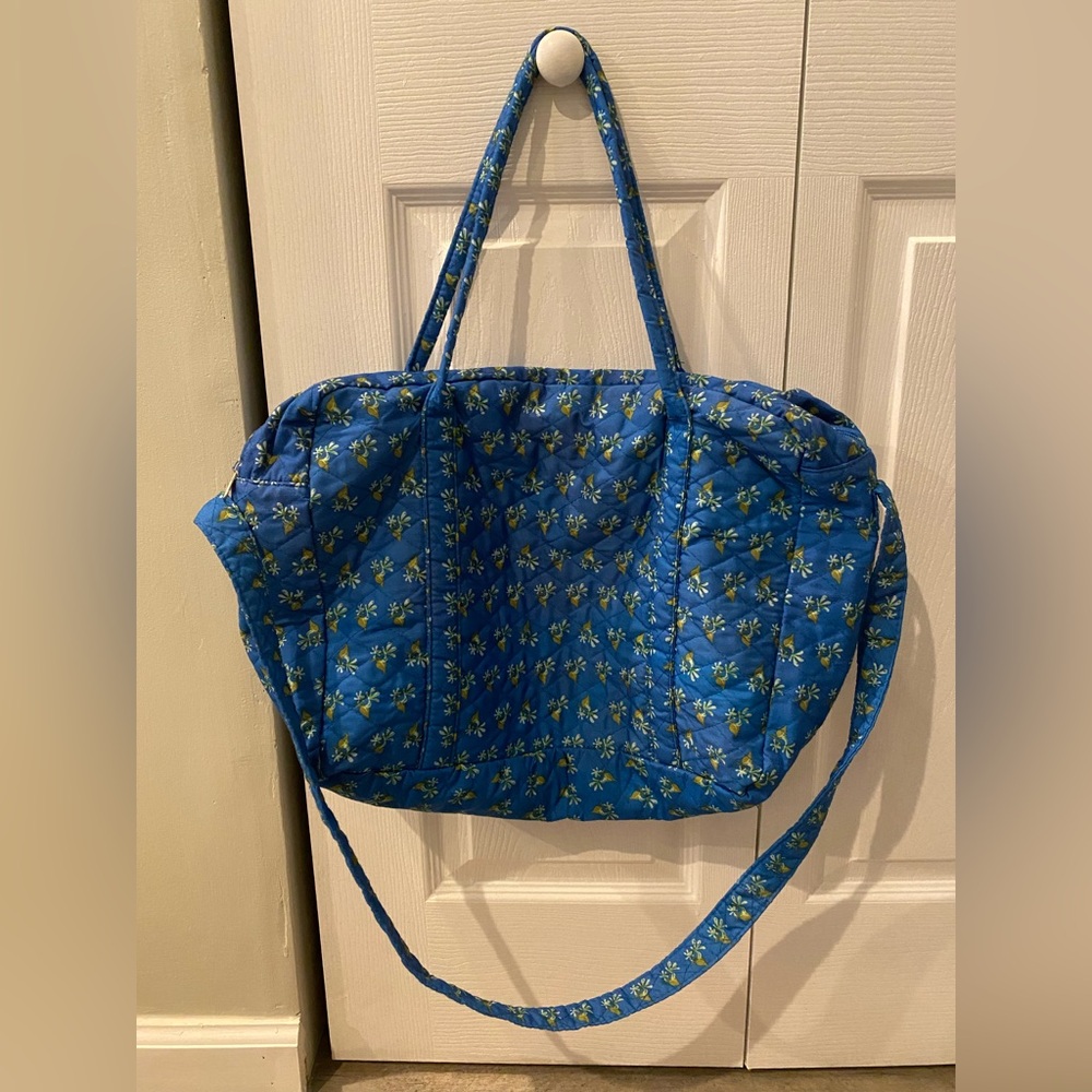 Blue Floral Laptop Bag